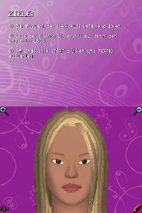 Make-up and Style (Germany) (NDSi Enhanced) screen shot game playing